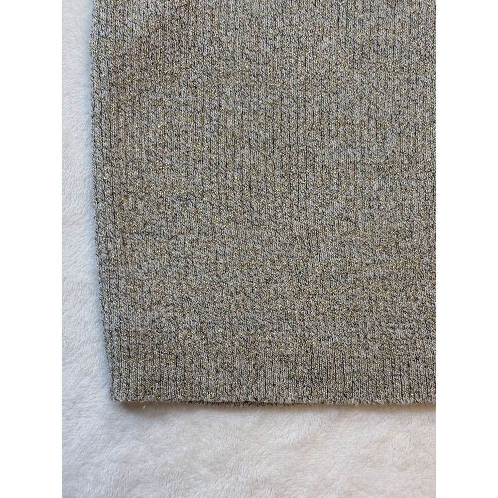 VTG Covington‎ Womens 24/26W Gold Metallic Thread Ribbed Short Sleeve Sweater - Picture 7 of 11